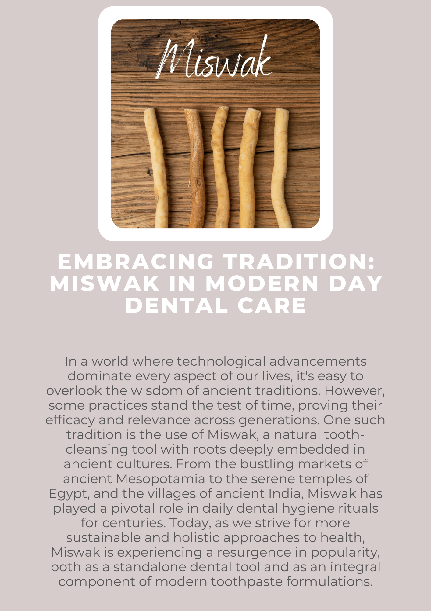 Guide to the Miswak Ritual